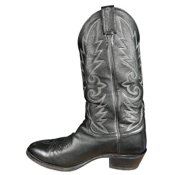 Dan Post Men’s Black Leather Western Cowboy Boots Size US 10 D main image 6
